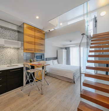 豪华双床单间阁楼公寓